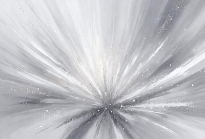 The primary subject of the image is a bright, white, and colorful explosion. The setting is a white background, which contrasts with the vibrant colors of the explosion. The visual style is a combination of digital art and illustration, creating a dynamic and eye-catching scene. The colors and mood of the image are energetic and lively, with the white background providing a clean and minimalist appearance.